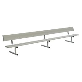 Aluminum Player's Bench with Back and Galvanized Frame - Portable