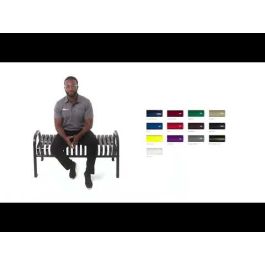 Plaza Strap Metal Bench without Backrest