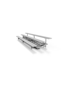 3 Row Low-Rise Aluminum Bleachers - Sideline Series