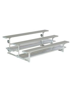 3 Row Tip and Roll Low-Rise Aluminum Bleacher - Shortstop Series