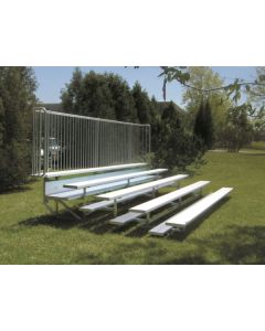 5 Row Low-Rise Aluminum Bleacher with Vertical Picket Fence - Sideline Series