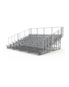 10 Row Aluminum Bleacher with Chain Link Fence - Vantage Series