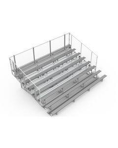 8 Row Aluminum Bleacher with Vertical Picket Fence - Vantage Series