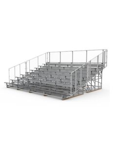 10 Row Aluminum Bleacher with Vertical Picket Fence - Vantage Series