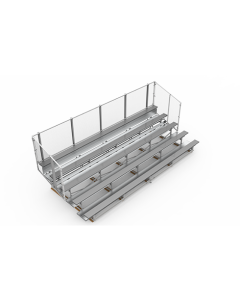 5 Row Transportable Aluminum Bleacher with Vertical Picket Fence - Vantage Series