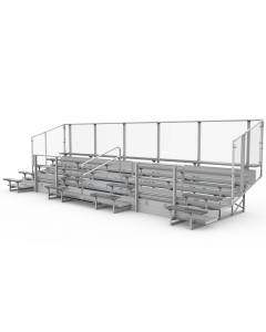 5 Row ADA Aluminum Bleacher with Chain Link Fence