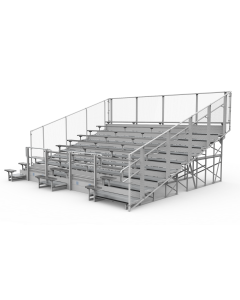 10 Row ADA Aluminum Bleacher with Chain Link Fence