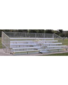 4 Row Aluminum Bleacher with Vertical Picket Fence - Superior Series