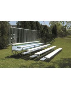 5 Row Low-Rise Aluminum Bleacher with Vertical Picket Fence - Shortstop Series