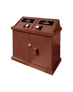 BearSaver HA Series Dual Bear Proof Receptacle with Angle Top - 80 Gallon