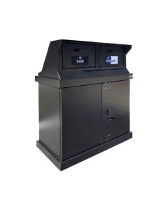 BearSaver HA Series Dual Bear Proof Receptacle with Chute Top - 80 Gallon 