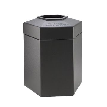 45-Gal. Hexagonal Plastic Waste Container - 31Hx25.5Wx23.25D