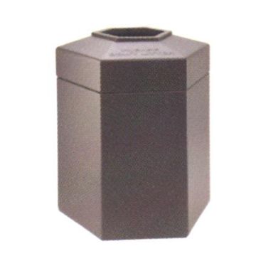 45-Gal. Hexagonal Plastic Waste Container - 31Hx25.5Wx23.25D