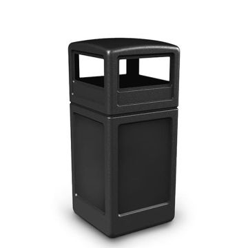 42 Gal. Plastic Waste Receptacle with Dome Lid 