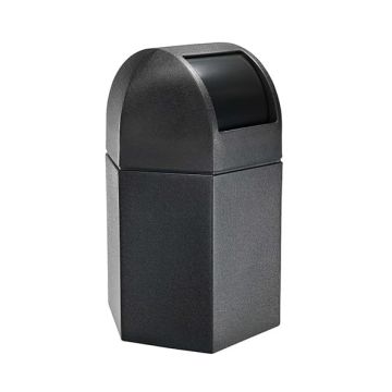 45-Gal. Hexagonal Plastic Receptacle with Dome Lid