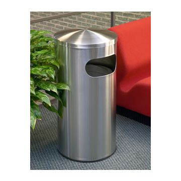 15-Gal. Precision Series Allure Dome Top Stainless Steel Waste Container
