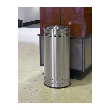 20-Gal. Precision Series Imprinted 360° Swivel Door Stainless Steel Waste Container - 13-1/2D x 31H