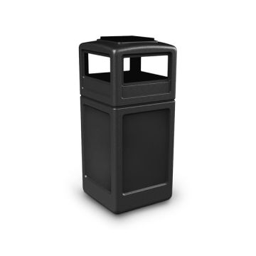 Square Waste Container - Ashtray Lid - 42 Gallon