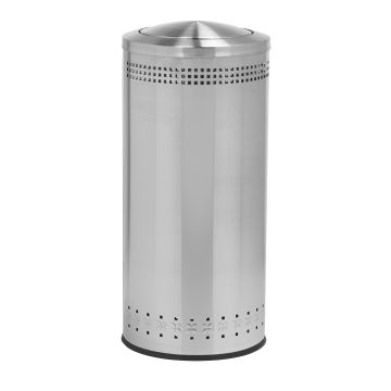 Imprinted 25-Gal Swivel Lid Trash Receptacle