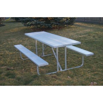 Aluminum Picnic Table with Galvanized Frame