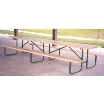 10-Ft. Specialty Wood Picnic Table - HD 2.375 OD Galvanized Metal Frame