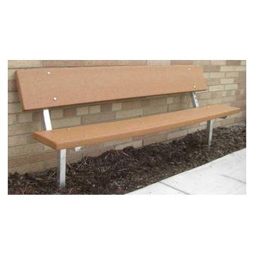 4-Ft. Stationary Wood Park Bench with 14-Gauge Galvanized Metal Frame