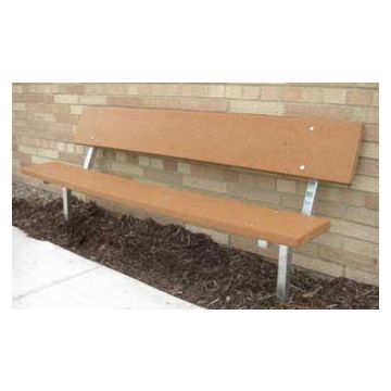 5-Ft. Stationary Wood Park Bench with 14-Gauge Galvanized Metal Frame