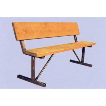 6-Ft. Portable Wood Bench with 2.375 OD Galvanized Metal Frame