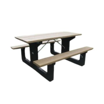 6-Ft. Recycled Plastic Walk-Thru Picnic Table
