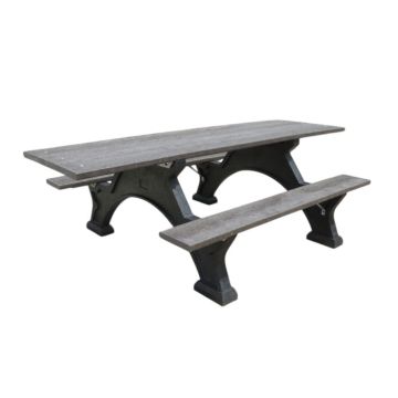 Step-Over Recycled Plastic Picnic Table