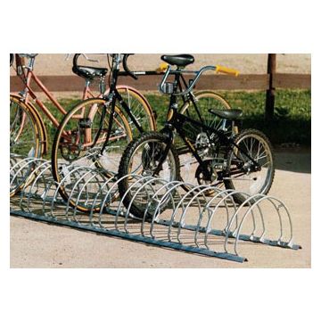 12-Bike Double-Sided Galvanized Circular Bike Rack - 8'L