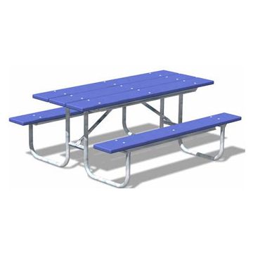6-Ft. Recycled Plastic Table - 1-5/8 Hot-Dip Galvanized  Frame