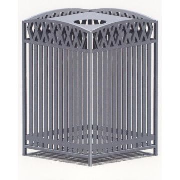 32-Gal. Novak Series Square Open Top Metal Trash Receptacle