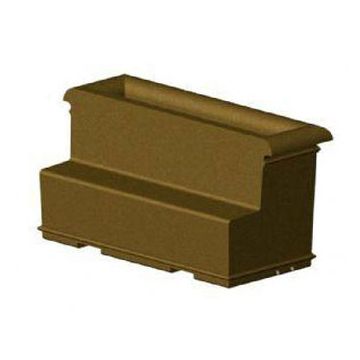 Rectangular Concrete Planter with Attached Bench - 72Lx28Wx36H.