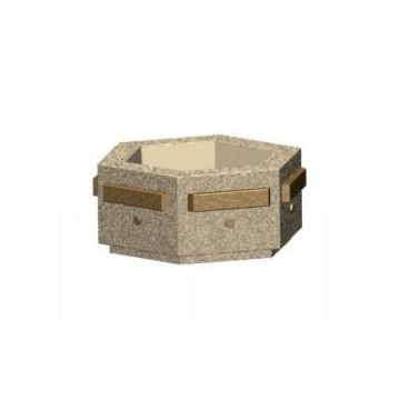 Hexagonal Concrete Planter with Douglas Fir Trim