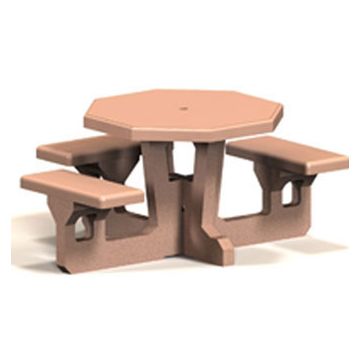 Octagonal ADA Concrete 'Hacienda' Picnic Table- 3 Seats