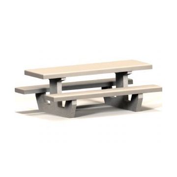 7'L 'Mesa' Rectangular Concrete Picnic Table