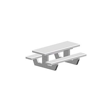 7'L 'Mesa' Rectangular Concrete Picnic Table