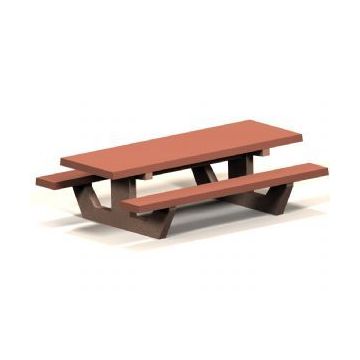 8'L Rectangular 'Mesa' Concrete Picnic Table