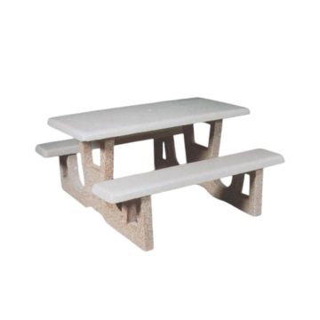 Rectangular Concrete Picnic Table