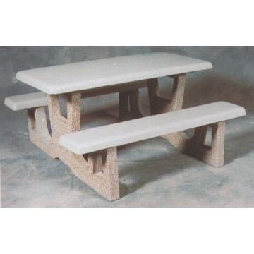 Rectangular Concrete Picnic Table