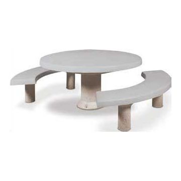 60Dia. Round Concrete Picnic Table