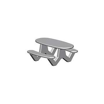 ADA Rectangular-Oval Concrete Picnic Table