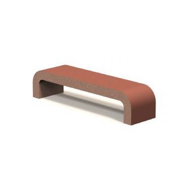 6ft Curved-End Concrete Bench