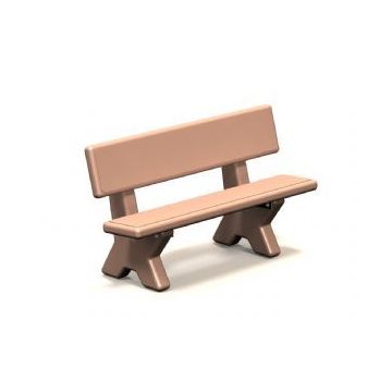 5ft Yellowstone Concrete Bench with Back