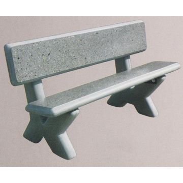 5ft Yellowstone Concrete Bench with Back