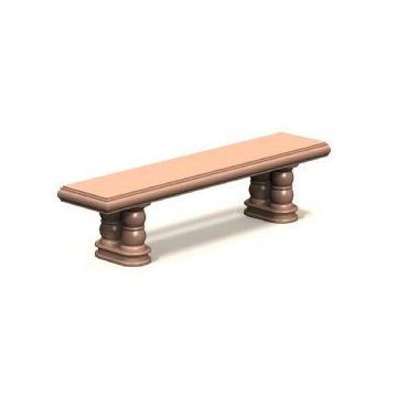 6ft Flat Concrete Bench
