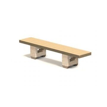 7.5ft Flat Concrete Bench