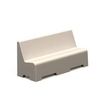 6-Ft. Barrier Style Concrete Bench with Back