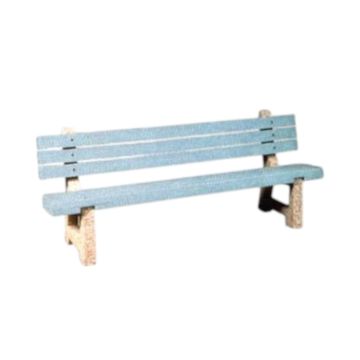 7-Ft. Concrete Bench with Recycled Plastic Seat and Backs
